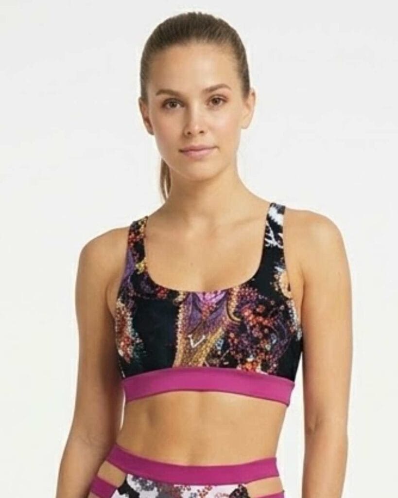 Top per pole dance con stampa paisley