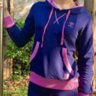 felpa blu e rosa pole dance PPole Dance