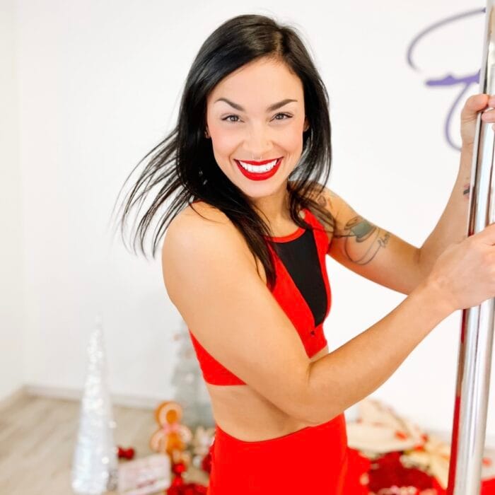 top pole dance rosso