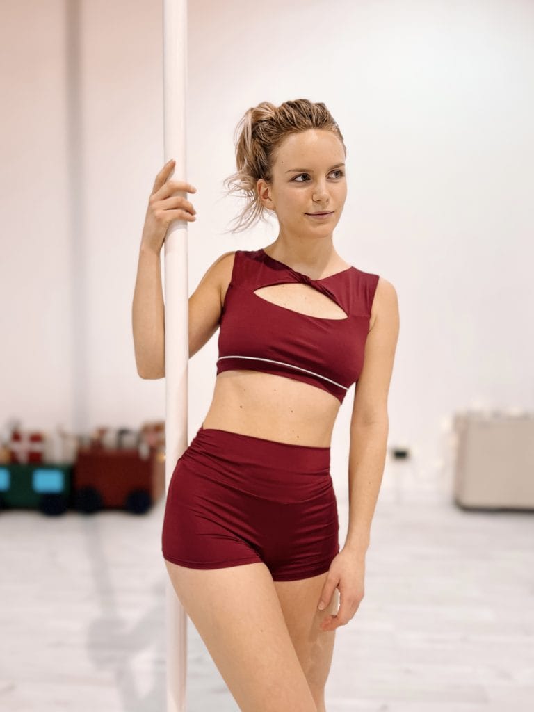 culotte pole dance granata