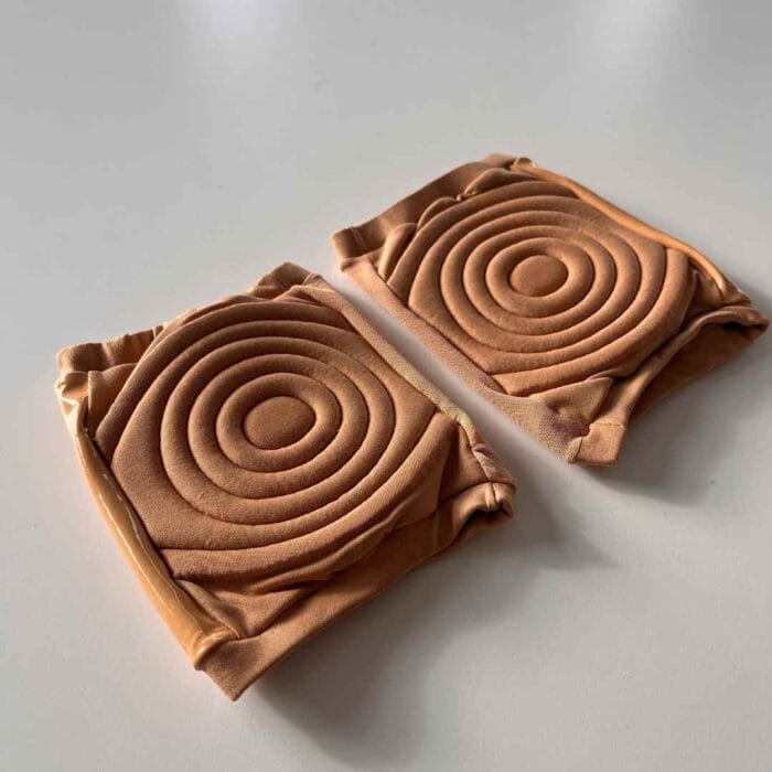 Ginocchiere pole dance con grip beige