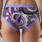 Culotte per pole dance lilla con stampa