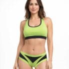 Culotte pole dance verde e nera