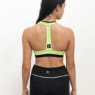 Top per pole dance verde spalle a vogatore