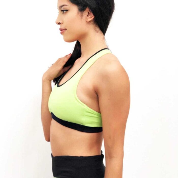 Top pole dance verde e nero