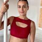 Reggiseno pole dance Rosso Butterfly
